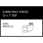 Marley Philmac Elbow Male Thread 32 x 1 BSP - MM309.32